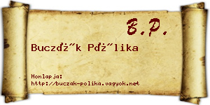 Buczák Pólika névjegykártya